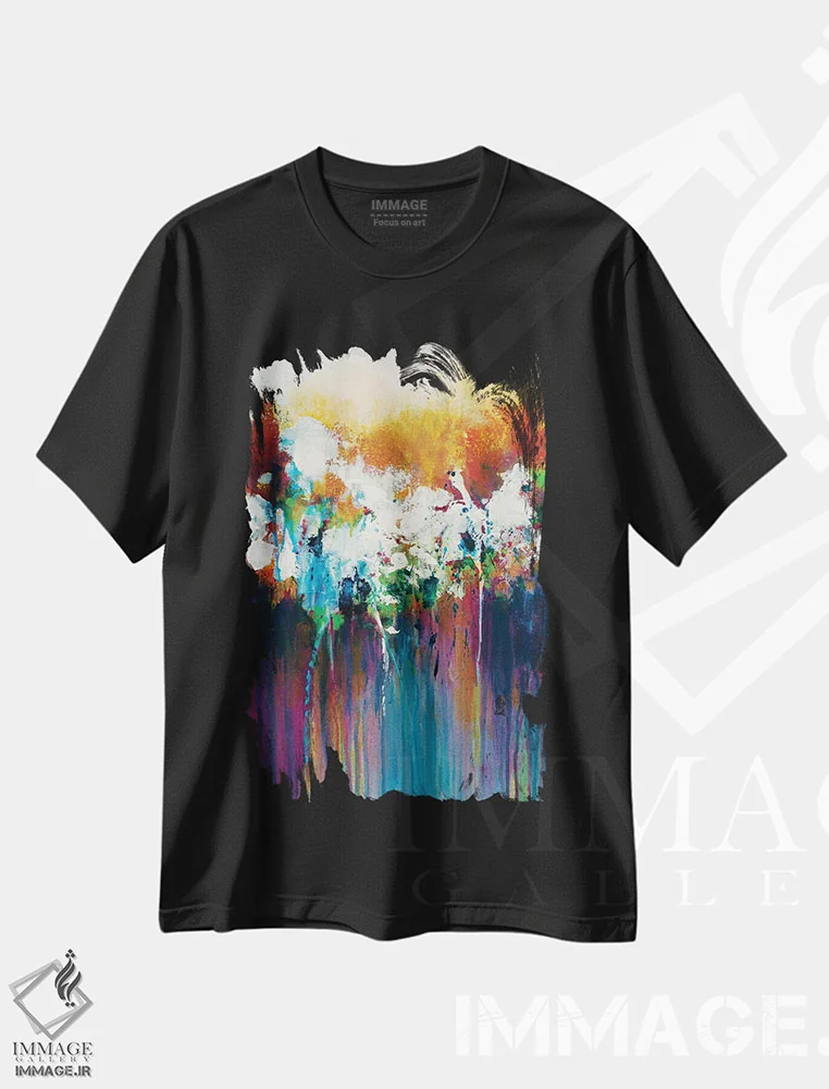 تیشرت مشکی طرح دار آیین بهار اثر جود رمِدیوس | immage.ir