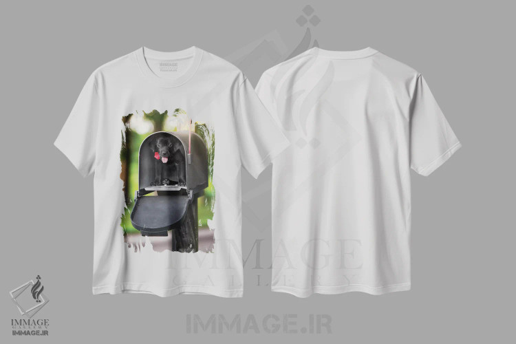 تیشرت سفید طرح دار تحویل ویژه توله سگ، مدیوم اثر عکاسی جاناتان راس | فروشگاه ایماژ