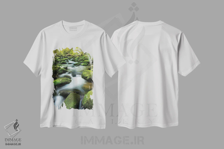 تیشرت سفید طرح دار جریان کوهستانی، مدیوم اثر عکاسی جاناتان راس | immage.ir