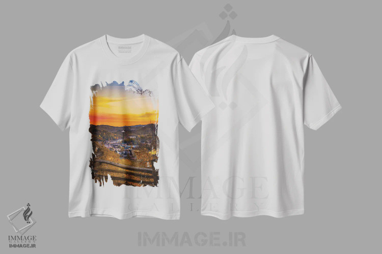 تیشرت سفید طرح دار درخشش صبحگاهی بر فراز گتلینبرگ، مدیوم اثر عکاسی جاناتان راس | فروشگاه ایماژ