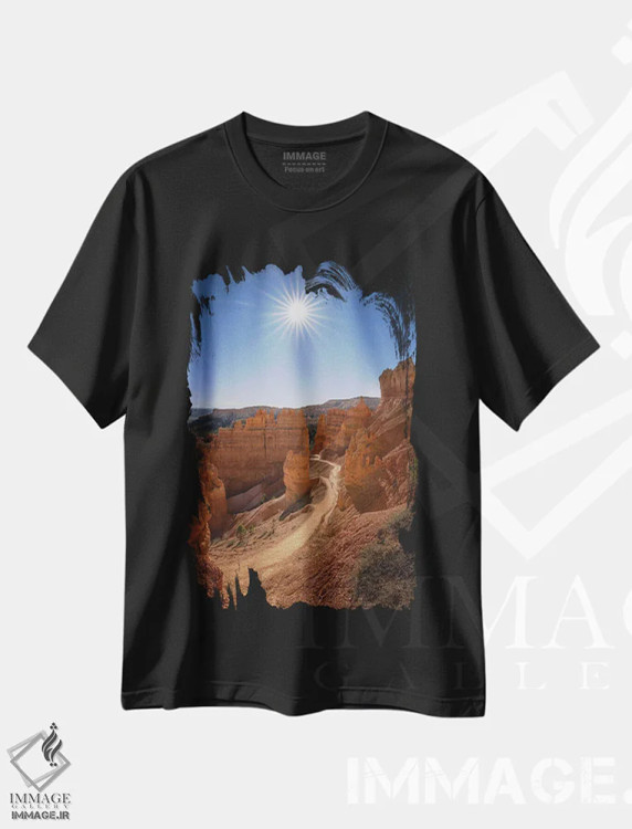 تیشرت مشکی طرح دار پارک ملی برایس کنیون، مدیوم اثر عکاسی جاناتان راس | فروشگاه ایماژ