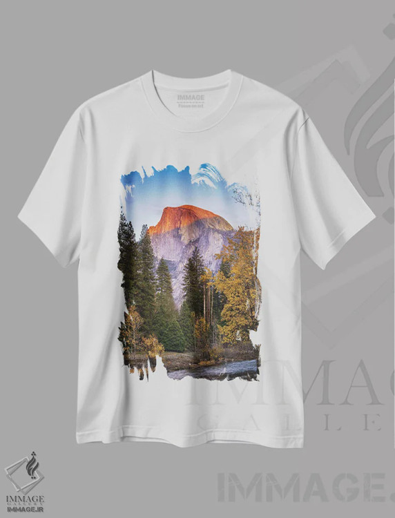 تیشرت سفید طرح دار نیم گنبد در غروب، مدیوم اثر عکاسی جاناتان راس | immage.ir