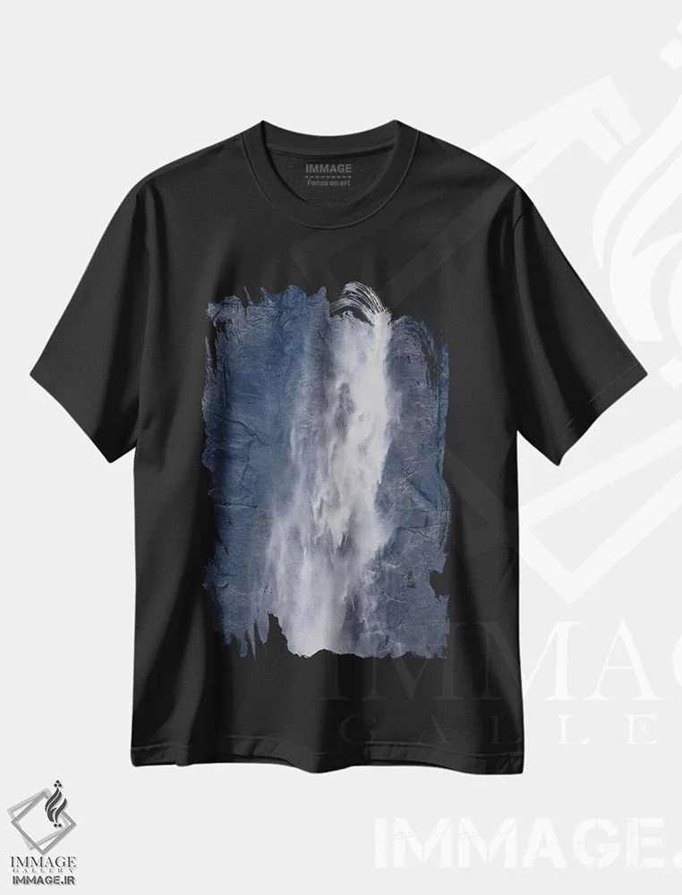 تیشرت مشکی طرح دار آبشار یوسمیتی، مدیوم اثر عکاسی جاناتان راس | immage.ir
