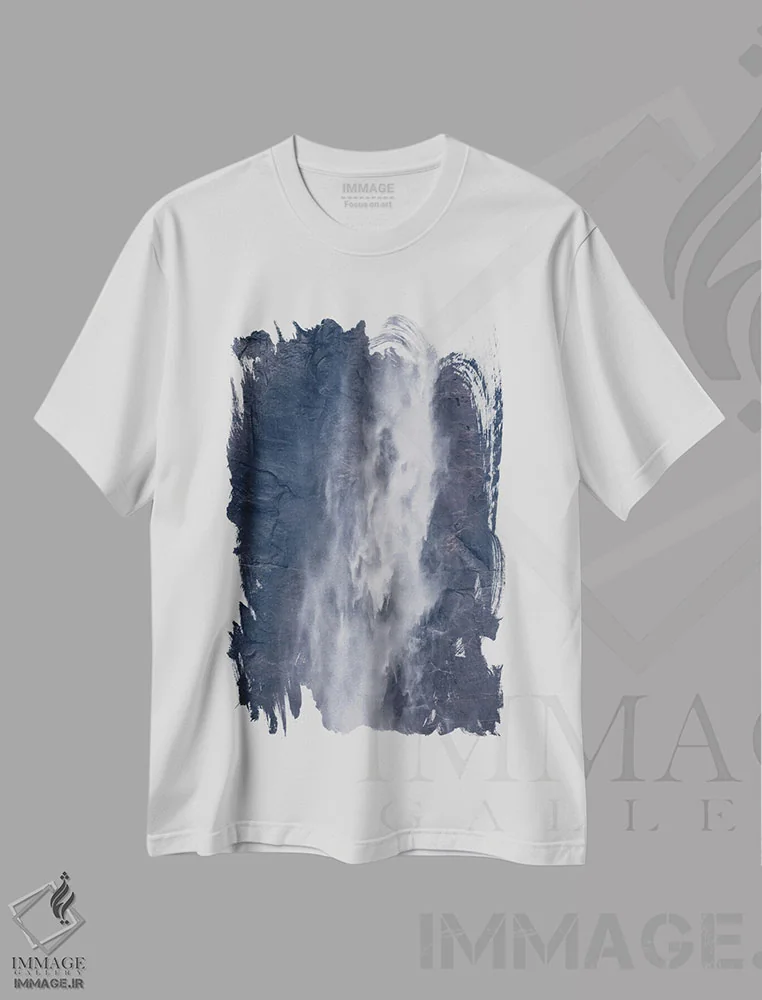تیشرت سفید طرح دار آبشار یوسمیتی، مدیوم اثر عکاسی جاناتان راس | فروشگاه ایماژ
