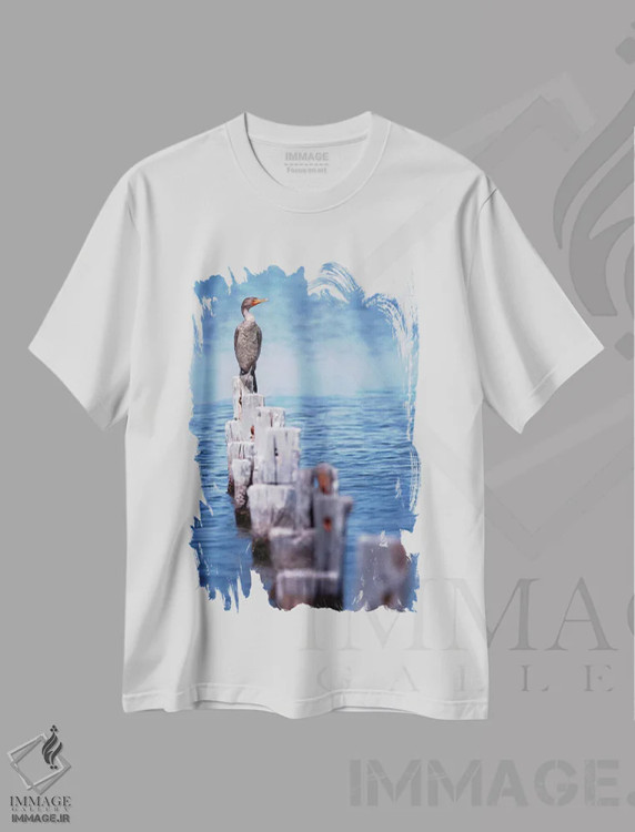 تیشرت سفید طرح دار طلوع خورشید بر فراز سینا، مدیوم اثر عکاسی جاناتان راس | فروشگاه ایماژ