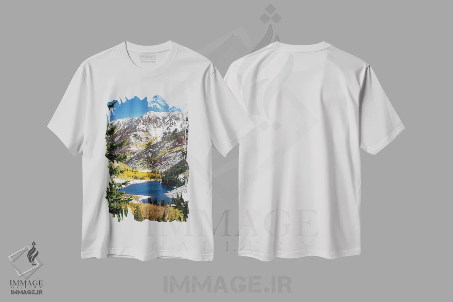 تیشرت سفید طرح دار مارون بلز برفی، مدیوم اثر عکاسی جاناتان راس | فروشگاه ایماژ