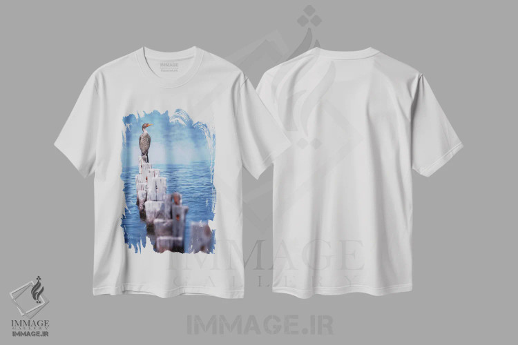 تیشرت سفید طرح دار طلوع خورشید بر فراز سینا، مدیوم اثر عکاسی جاناتان راس | فروشگاه ایماژ