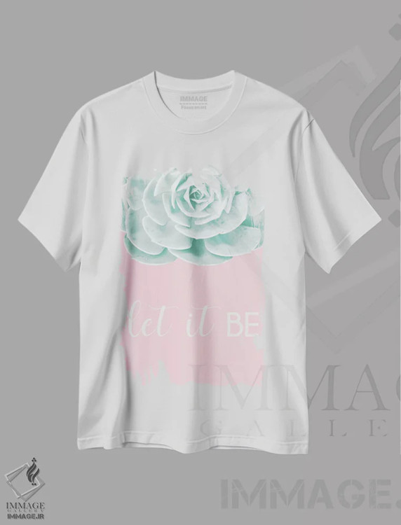 تیشرت سفید طرح دار اچووریا الهام بخش، تزئینی اثر خیرو رودریگز | immage.ir