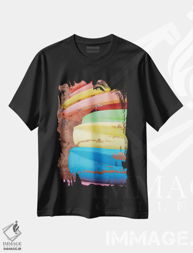 تیشرت مشکی طرح دار کایاک ها II، دکور کلبه و لژ اثر خیرو رودریگز | فروشگاه ایماژ