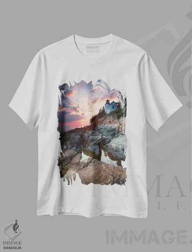 تیشرت سفید طرح دار آثار جین ریکس - immage.ir