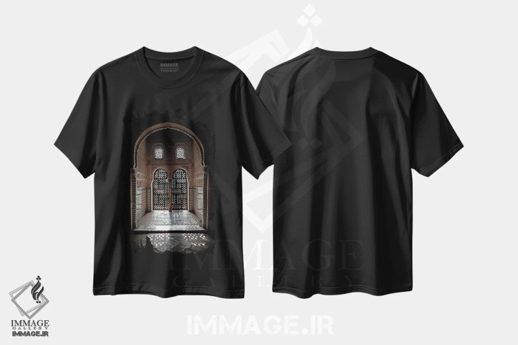 تیشرت مشکی طرح دار آثار جین ریکس - immage.ir