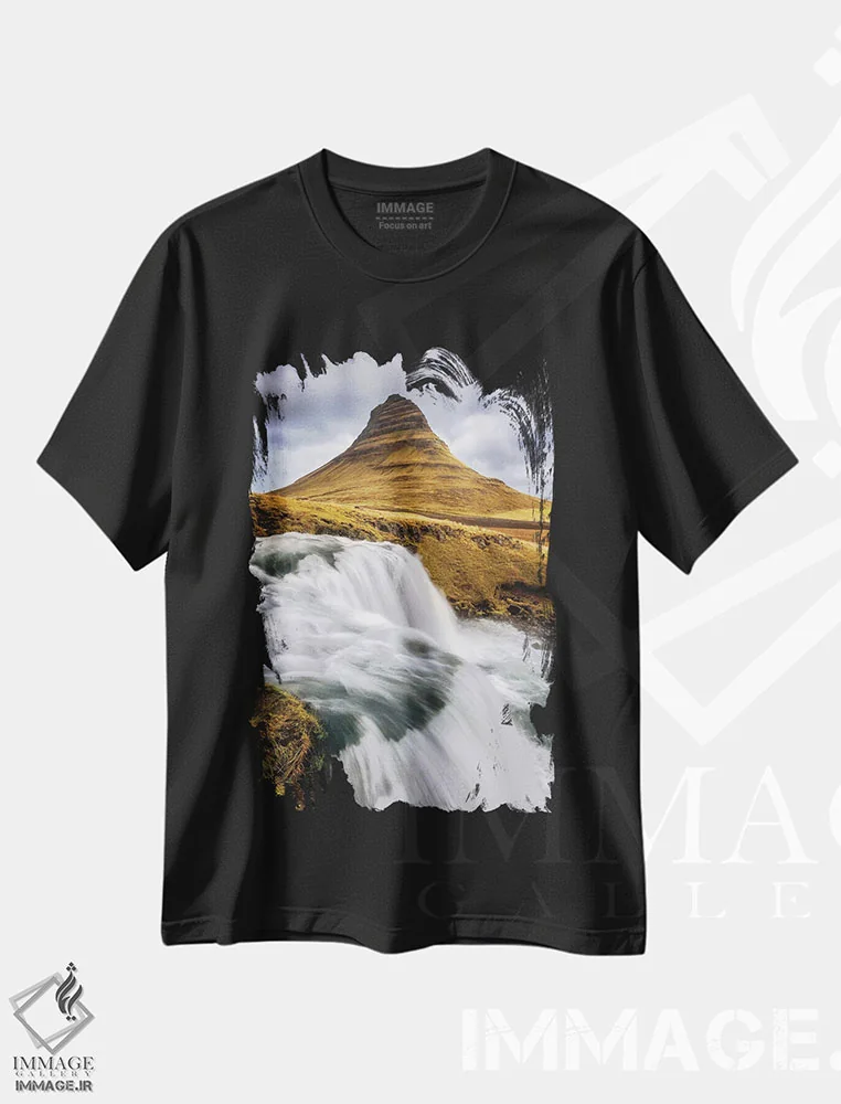 تیشرت مشکی طرح دار آثار جین ریکس - فروشگاه ایماژ