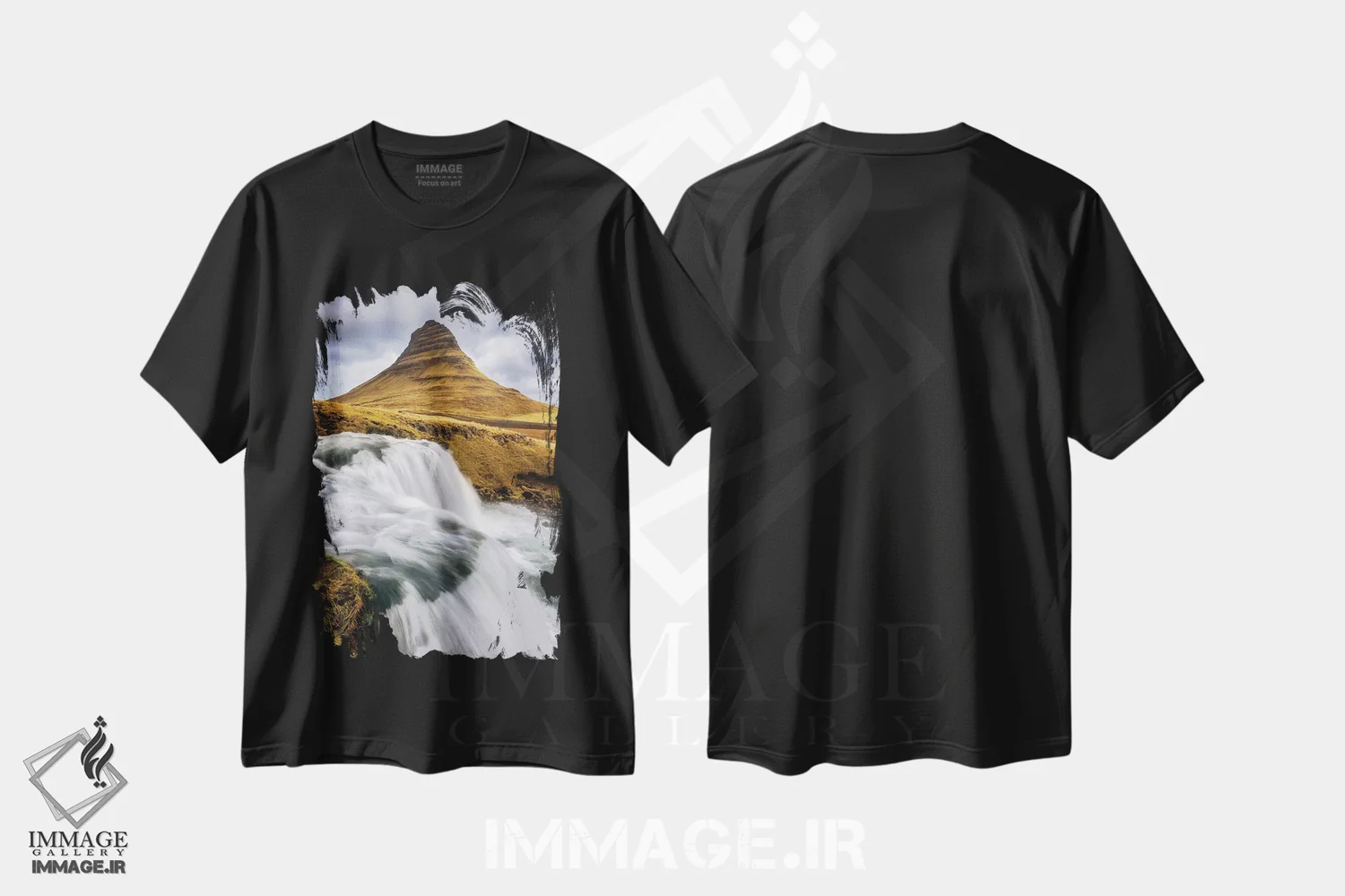 تیشرت مشکی طرح دار آثار جین ریکس - فروشگاه ایماژ