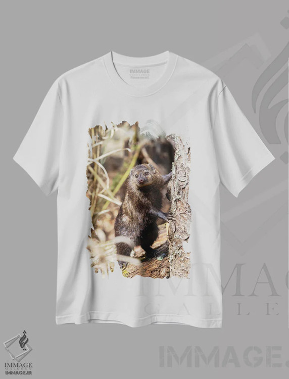 تیشرت سفید طرح دار کوزیمانس پوزبلند، مدیوم اثر جین ریکس | immage.ir