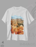 تیشرت سفید طرح دار Usa,پارک ملی برایس کنیون، مدیوم اثر جین ریکس | immage.ir