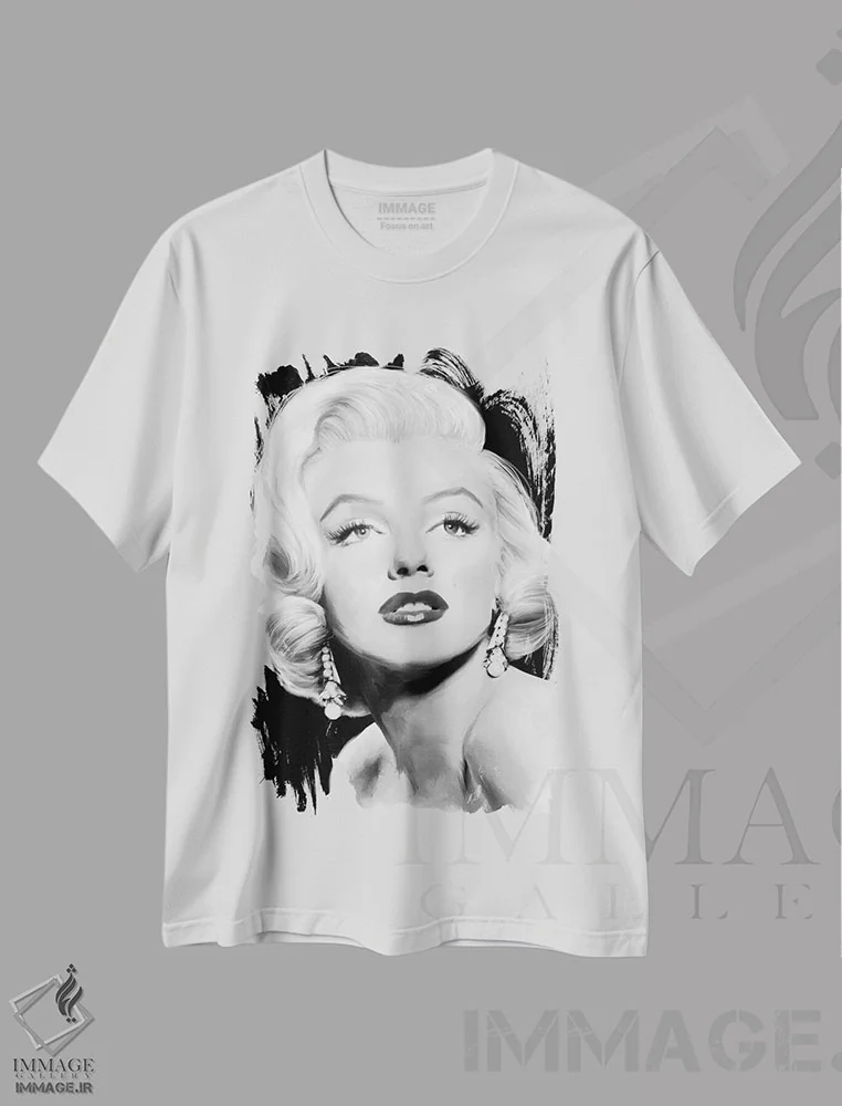 تیشرت سفید طرح دار B&W,گرد و غبار ستاره ای، تزئینی اثر جری مایکلز | فروشگاه ایماژ