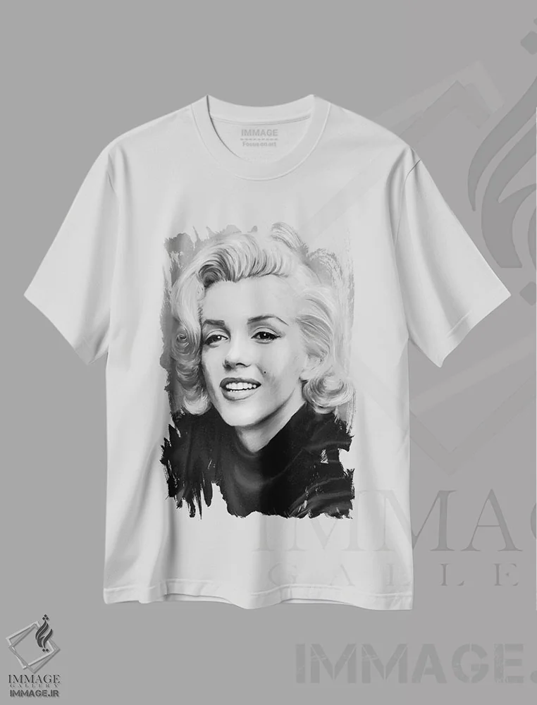 تیشرت سفید طرح دار لبخند، تزئینی اثر جری مایکلز | immage.ir