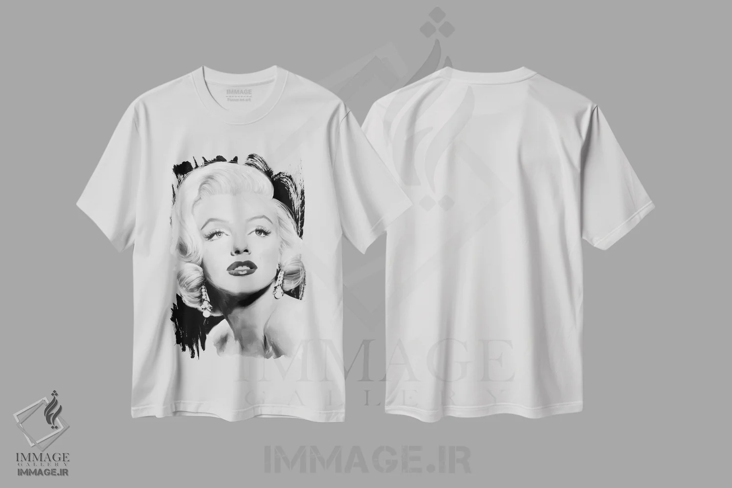 تیشرت سفید طرح دار B&W,گرد و غبار ستاره ای، تزئینی اثر جری مایکلز | فروشگاه ایماژ