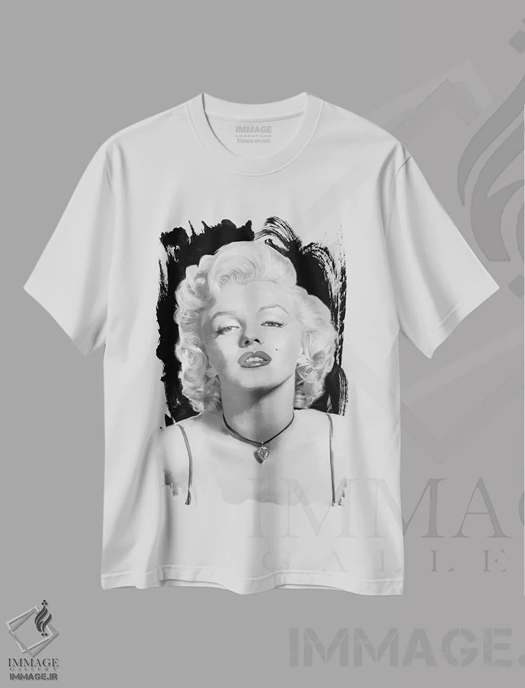 تیشرت سفید طرح دار نگاه عاشقانه، تزئینی اثر جری مایکلز | فروشگاه ایماژ