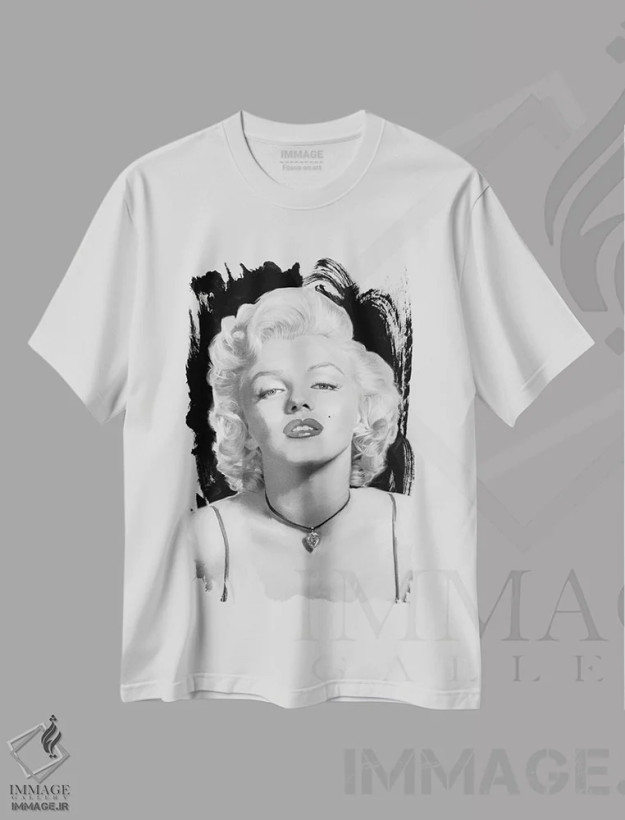 تیشرت سفید طرح دار نگاه عاشقانه، تزئینی اثر جری مایکلز | فروشگاه ایماژ