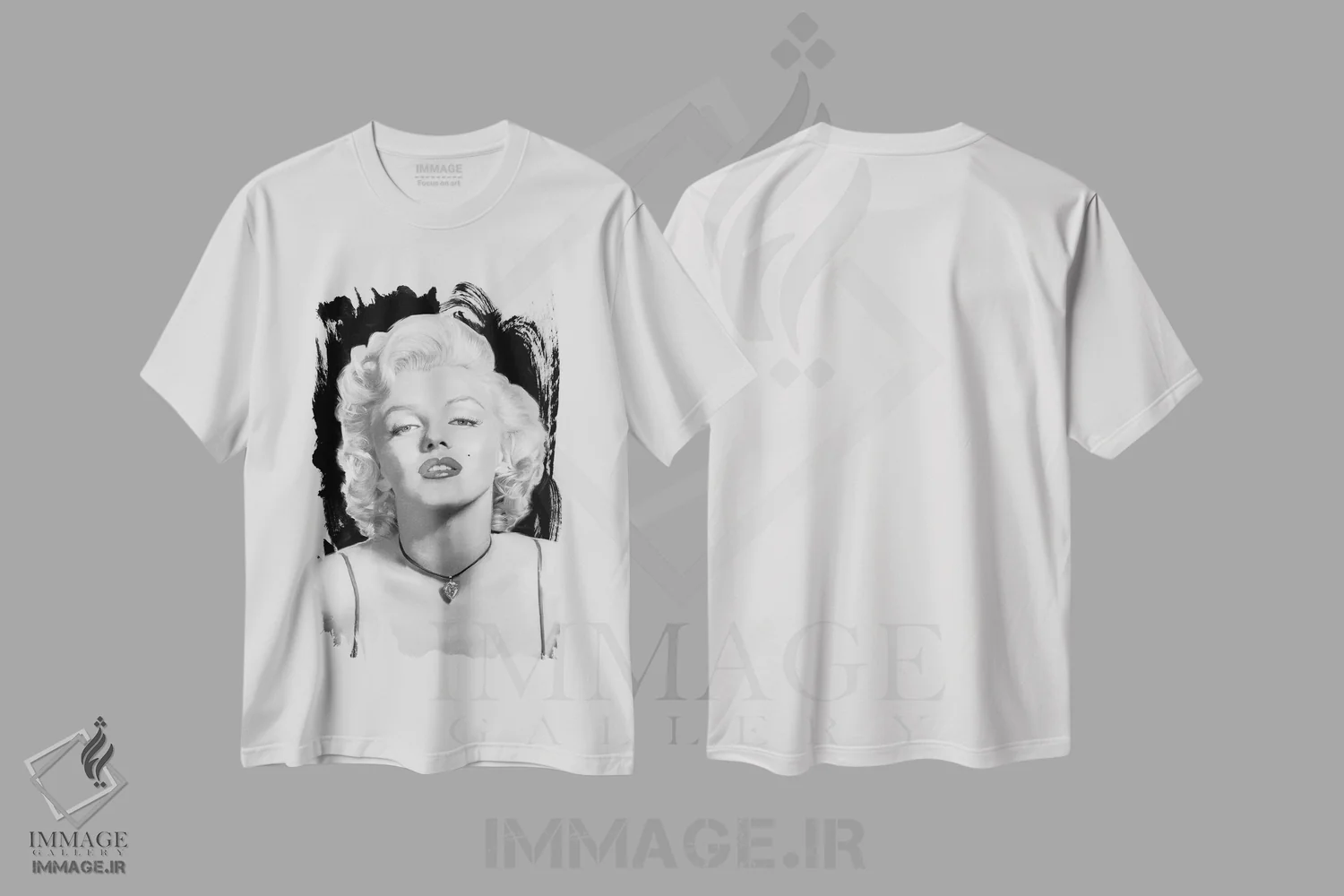 تیشرت سفید طرح دار نگاه عاشقانه، تزئینی اثر جری مایکلز | فروشگاه ایماژ