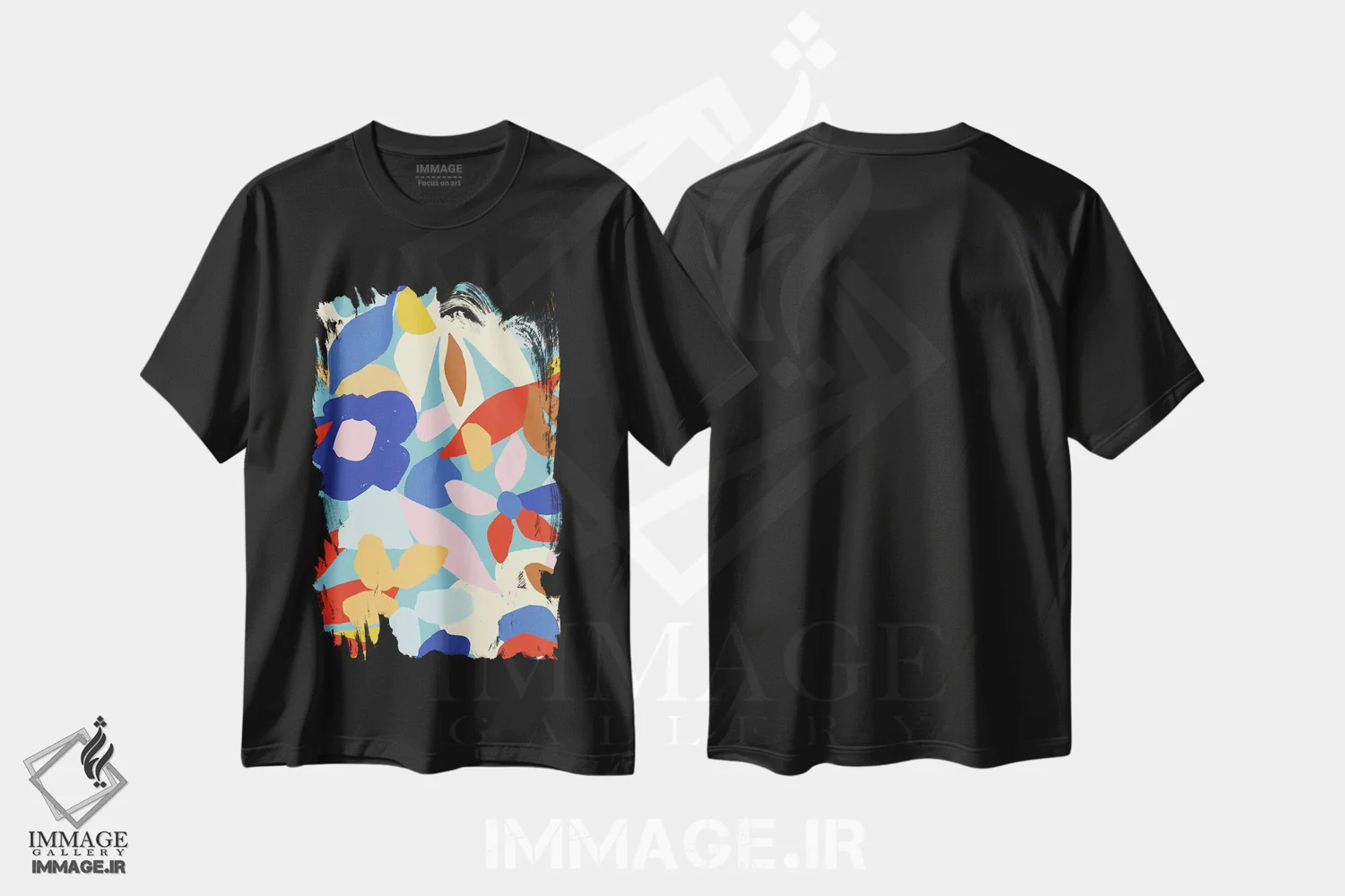 تیشرت مشکی طرح دار درخشان و جسورانه هشتم، تزئینی اثر جسیکا بروگینک | immage.ir