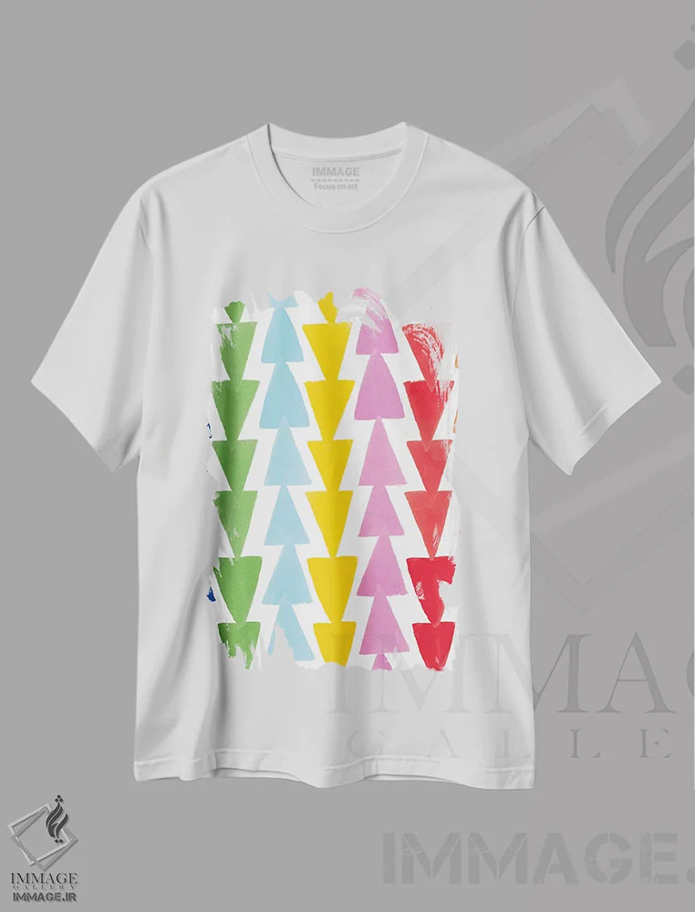 تیشرت سفید طرح دار گل های پرطراوت دوم، آبستره اثر جسیکا بروگینک | immage.ir