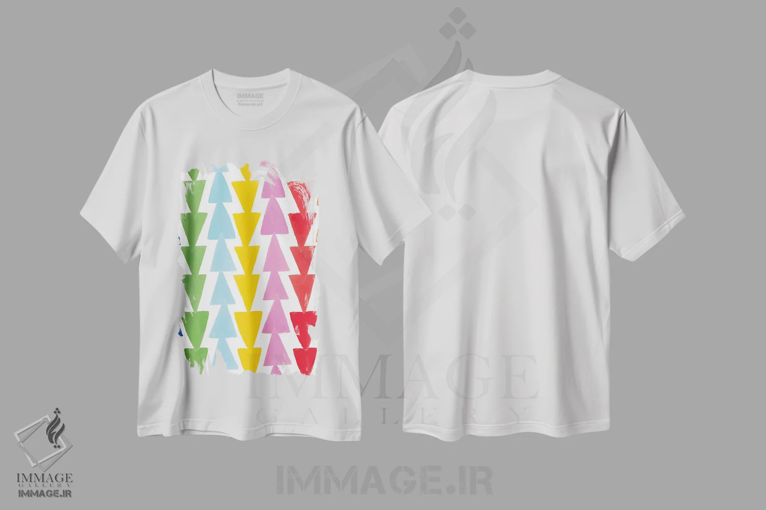 تیشرت سفید طرح دار گل های پرطراوت دوم، آبستره اثر جسیکا بروگینک | immage.ir