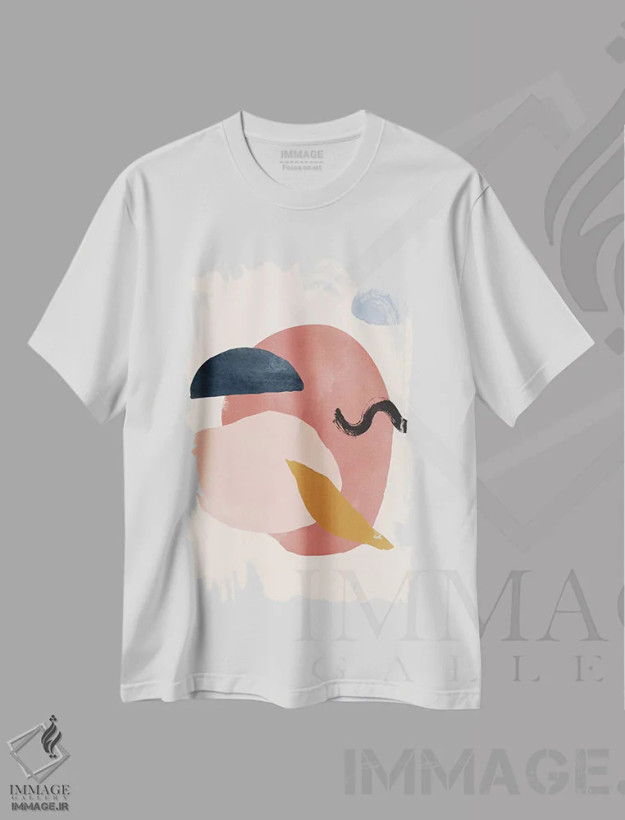 تیشرت سفید طرح دار غروب گرم دوم اثر جسیکا بروگینک | فروشگاه ایماژ