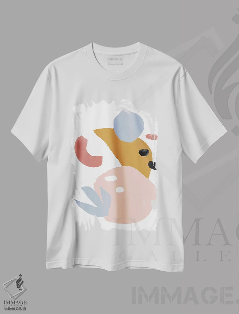تیشرت سفید طرح دار غروب گرم اول اثر جسیکا بروگینک | immage.ir