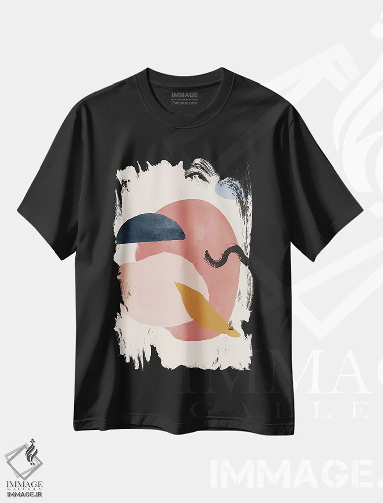 تیشرت مشکی طرح دار غروب گرم دوم اثر جسیکا بروگینک | immage.ir