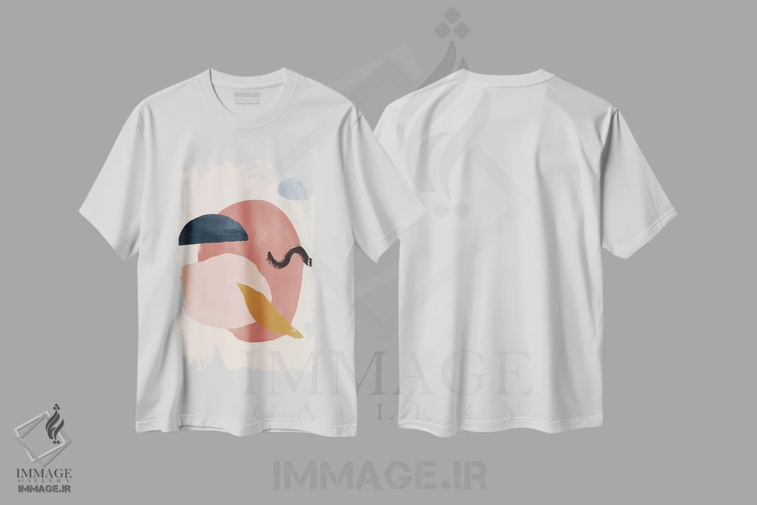 تیشرت سفید طرح دار غروب گرم دوم اثر جسیکا بروگینک | فروشگاه ایماژ