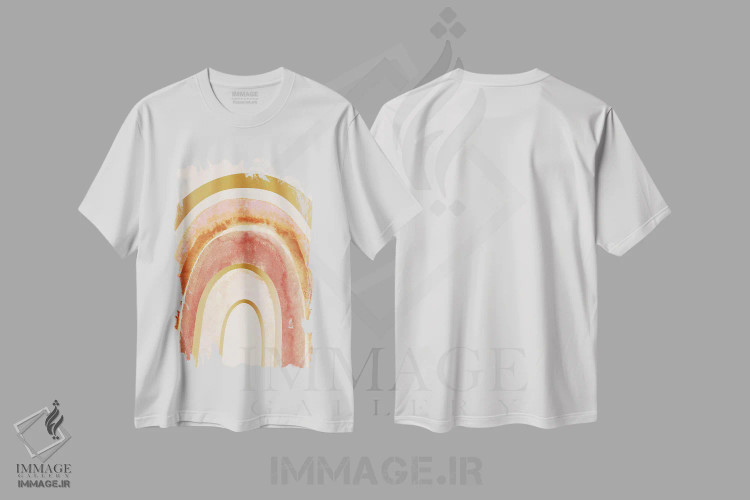 تیشرت سفید طرح دار غروب گرم چهارم اثر جسیکا بروگینک | فروشگاه ایماژ