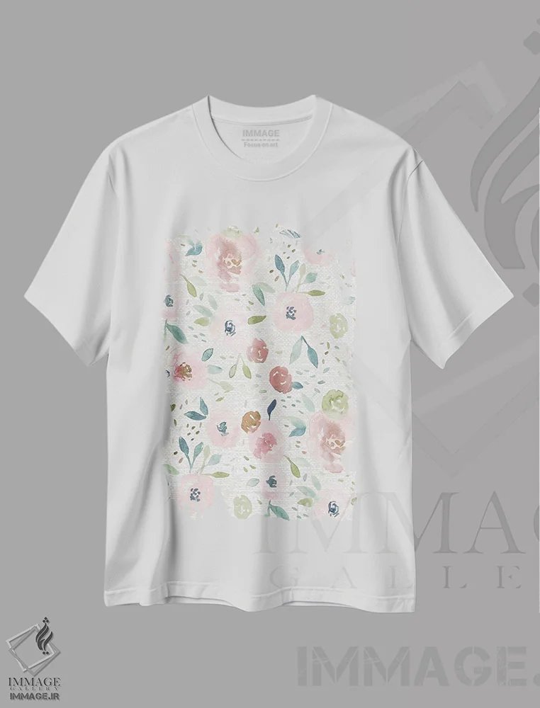 تیشرت سفید طرح دار باغ مخفی اول، تزئینی اثر جسیکا بروگینک | immage.ir