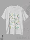 تیشرت سفید طرح دار باغ مخفی سوم، تزئینی اثر جسیکا بروگینک | immage.ir