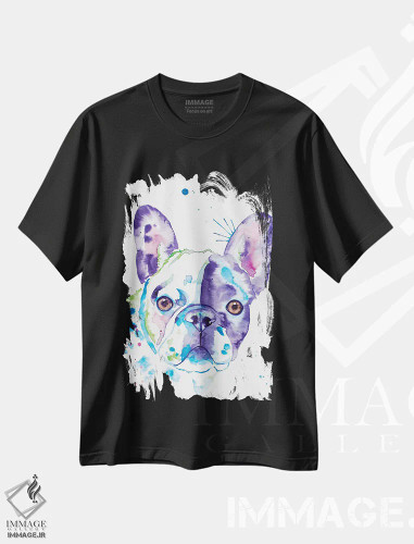 تیشرت مشکی طرح دار فرنچی آبرنگی دوم، مدیوم اثر جنیفر سیلی | فروشگاه ایماژ