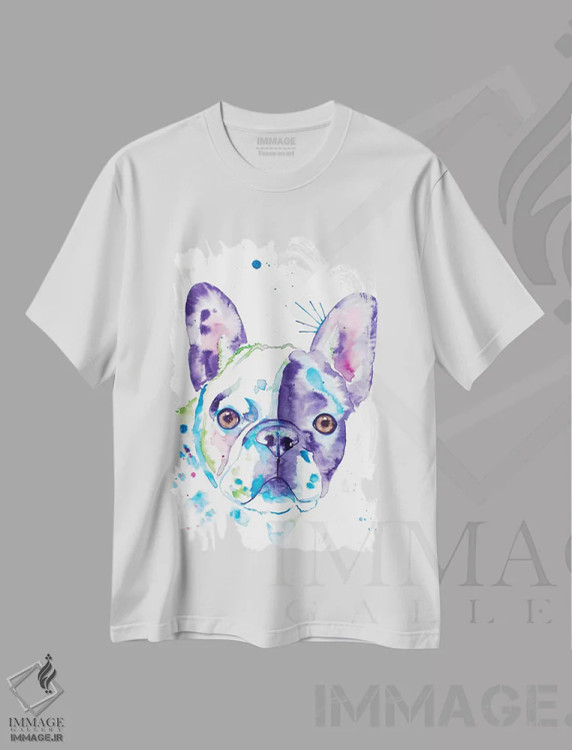 تیشرت سفید طرح دار فرنچی آبرنگی دوم، مدیوم اثر جنیفر سیلی | immage.ir