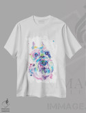 تیشرت سفید طرح دار شنوزر آبرنگی، مدیوم اثر جنیفر سیلی | فروشگاه ایماژ