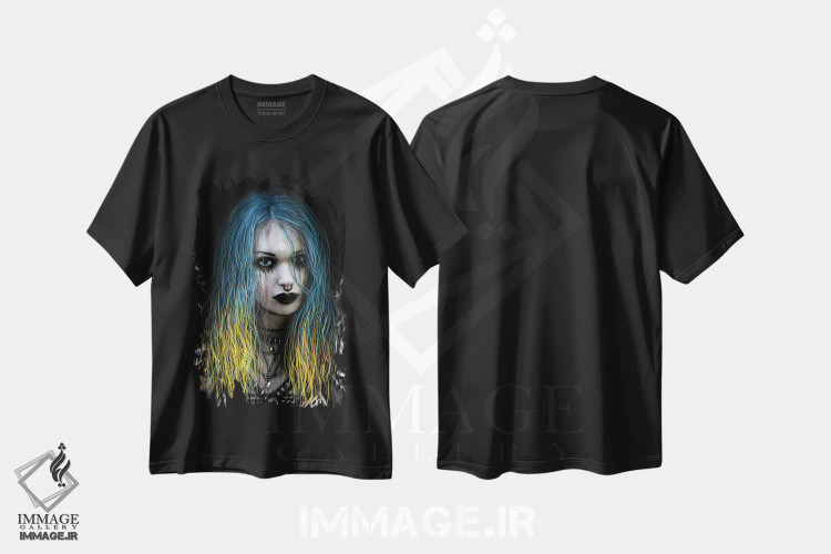 تیشرت مشکی طرح دار نور ستارگان، دکوراسیون جایگزین اثر جاستین گِداک | immage.ir