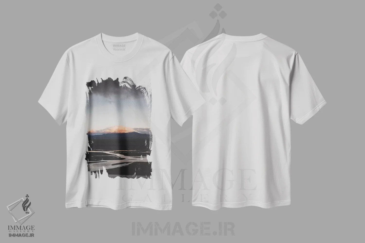 تیشرت سفید طرح دار هکلا هنگام غروب، مدیوم اثر جو شاتر | فروشگاه ایماژ