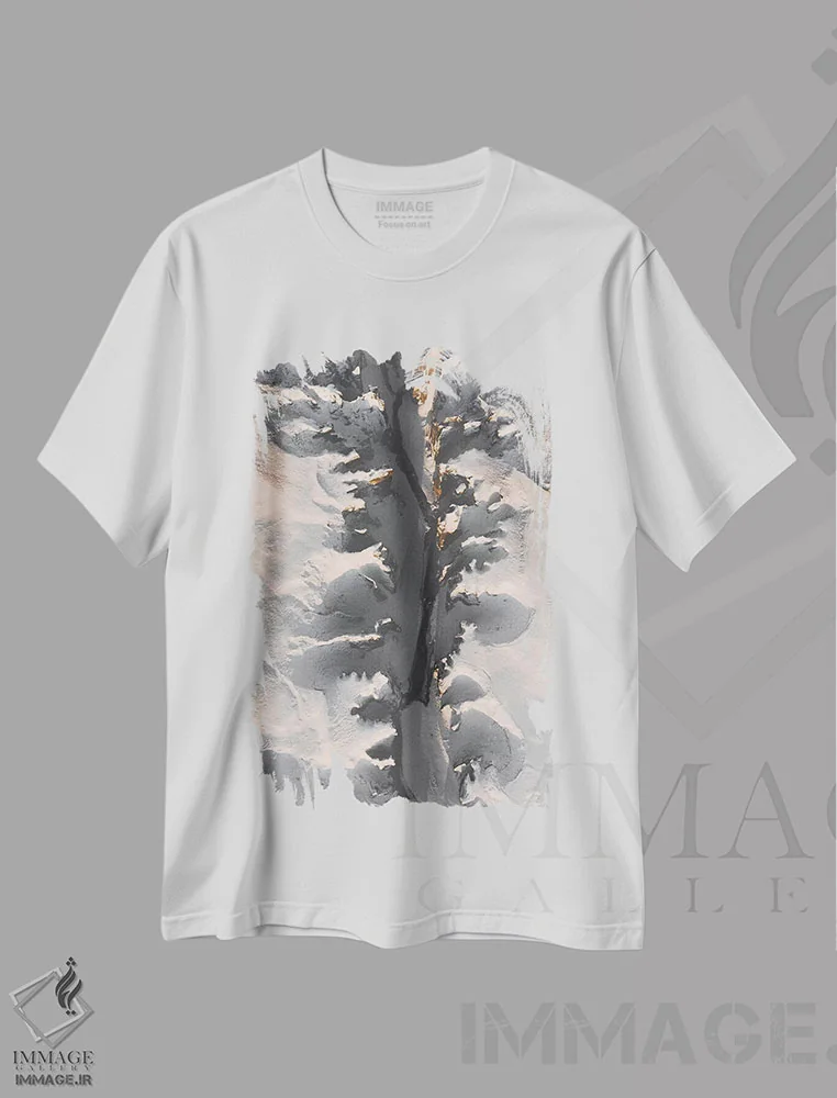 تیشرت سفید طرح دار عمل آب ۱، مدیوم اثر جو شاتر | فروشگاه ایماژ