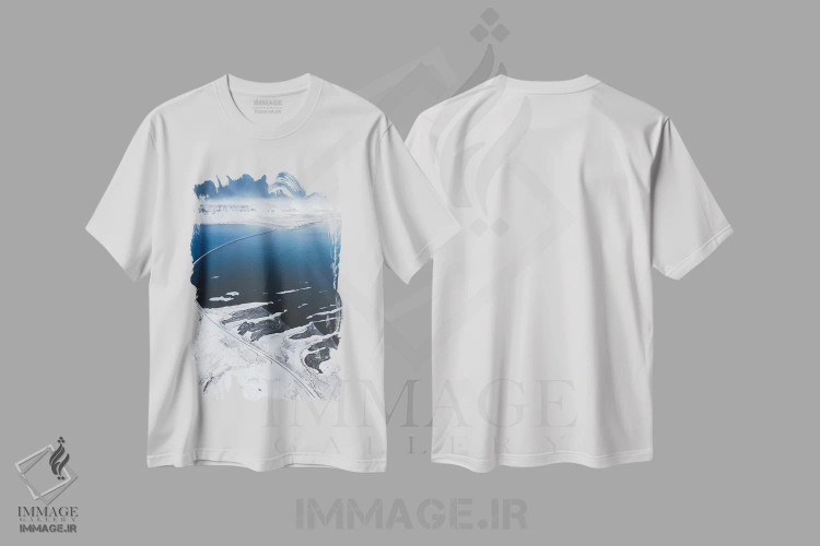 تیشرت سفید طرح دار جاده به شمال، دکور تعطیلات اثر جو شاتر | immage.ir