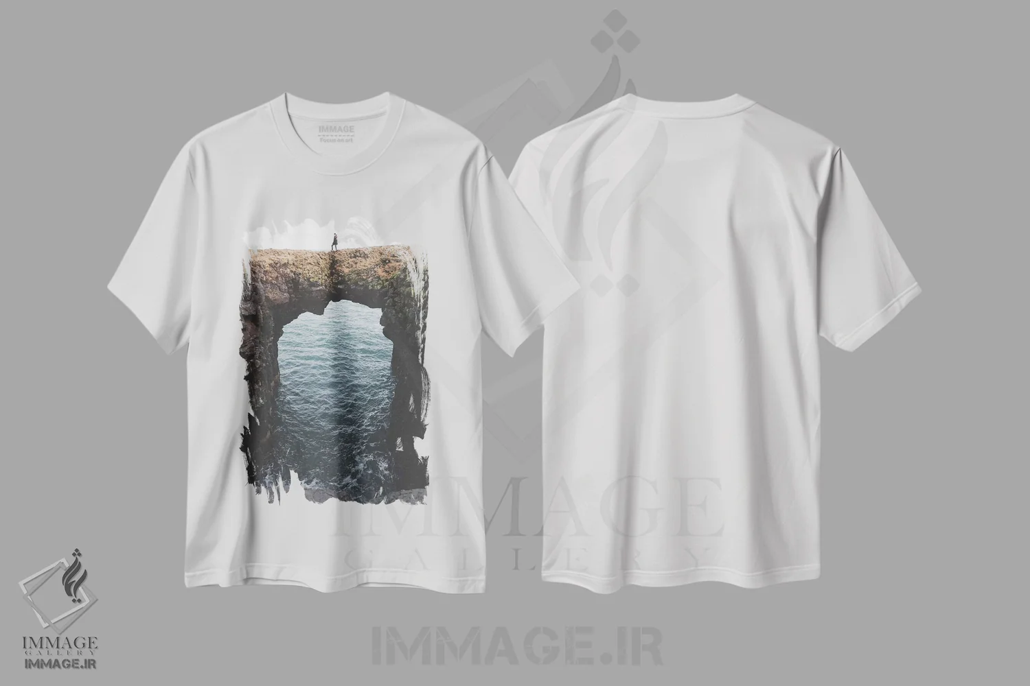 تیشرت سفید طرح دار طاق های غربی، مدیوم اثر جو شاتر | immage.ir