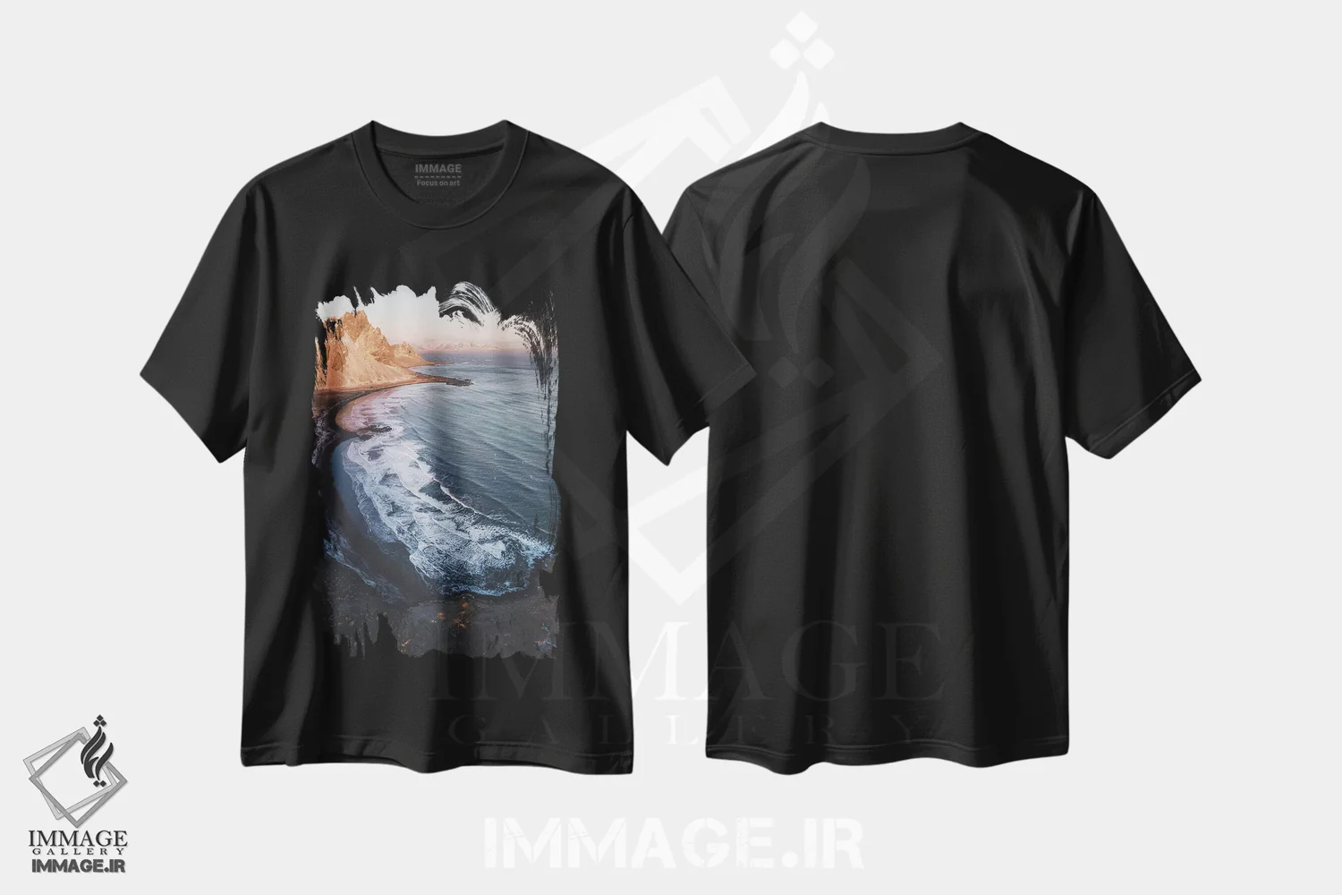 تیشرت مشکی طرح دار شاخ غربی، مدیوم اثر جو شاتر | immage.ir