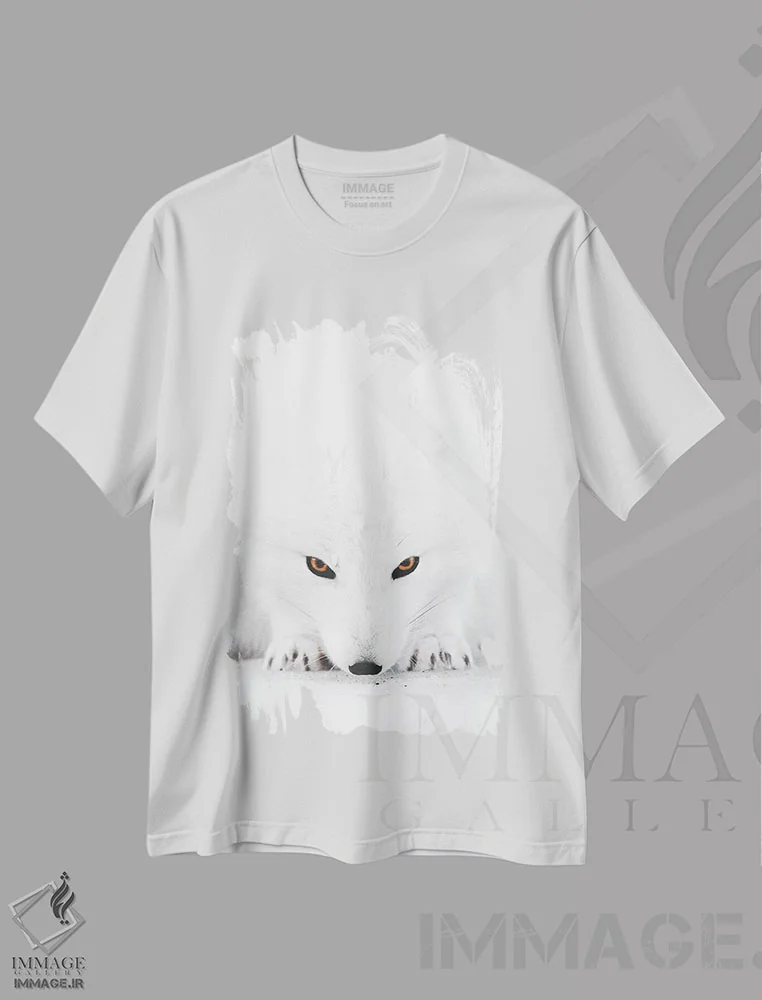 تیشرت سفید طرح دار روباه سفید ۲، دکور تعطیلات اثر جو شاتر | immage.ir