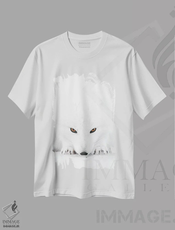 تیشرت سفید طرح دار روباه سفید ۲، دکور تعطیلات اثر جو شاتر | immage.ir