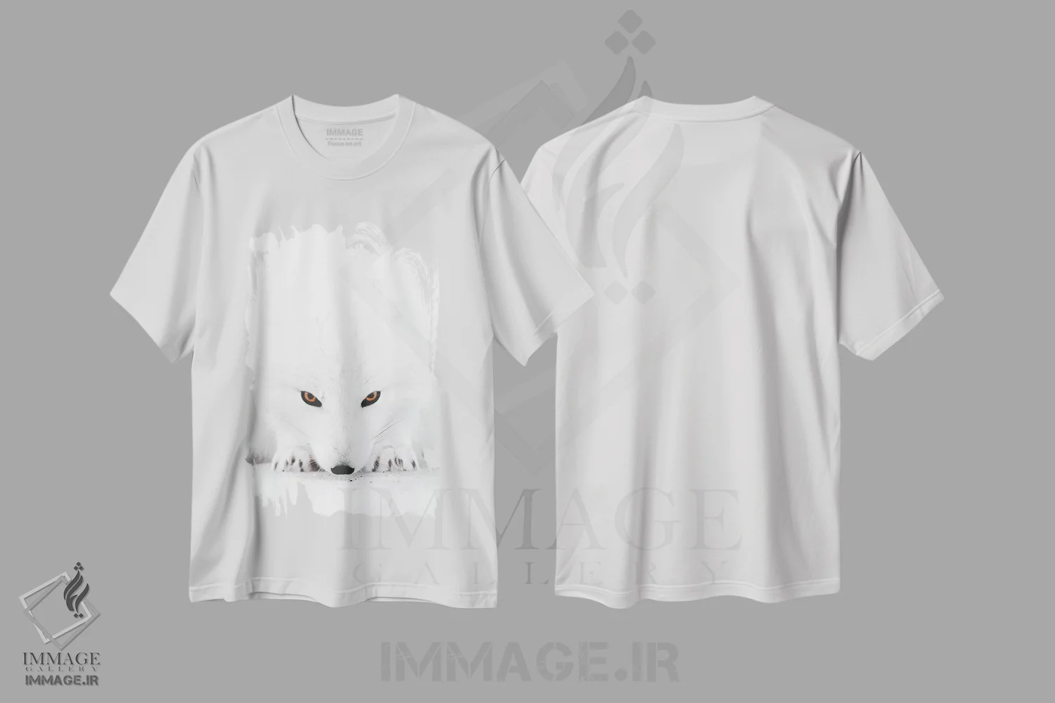 تیشرت سفید طرح دار روباه سفید ۲، دکور تعطیلات اثر جو شاتر | immage.ir