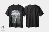 تیشرت مشکی طرح دار برف در حال فرود، دکور تعطیلات اثر جو شاتر | فروشگاه ایماژ