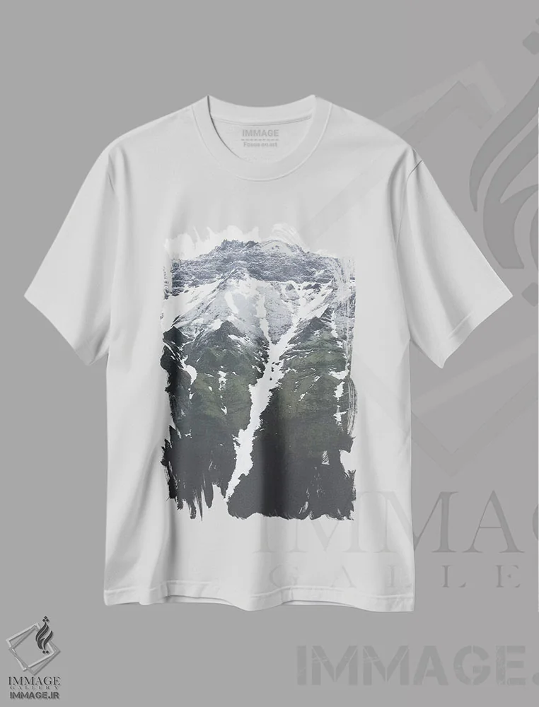 تیشرت سفید طرح دار برف در حال فرود، دکور تعطیلات اثر جو شاتر | immage.ir
