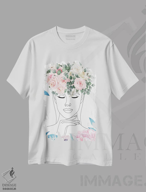 تیشرت سفید طرح دار زیبایی گل ها، دکور بوهمی اثر جسی کیث | immage.ir